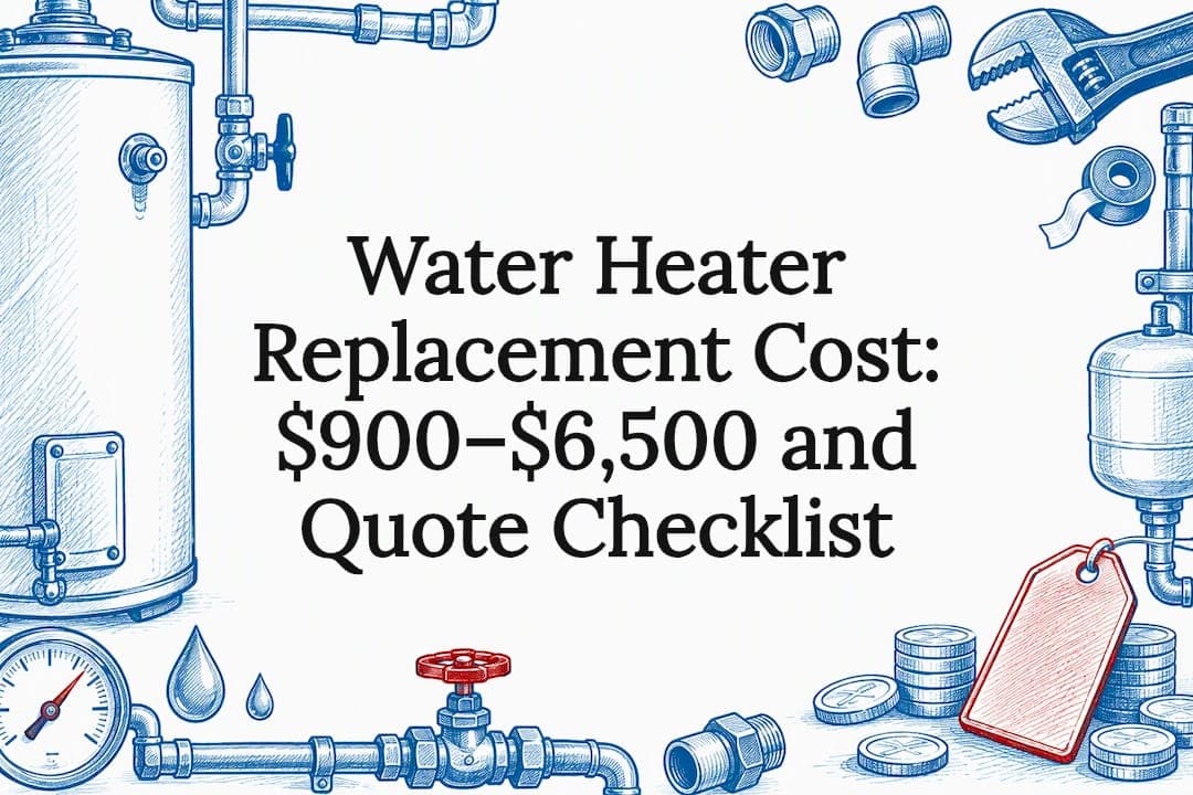 Water Heater Replacement Cost: $900–$6,500 and Quote Checklist