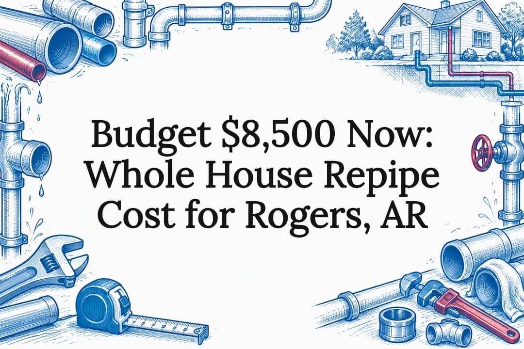 Budget $8,500 Now: Whole House Repipe Cost for Rogers, AR