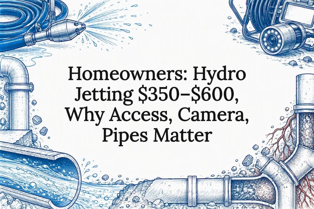 Homeowners: Hydro Jetting $350–$600, Why Access, Camera, Pipes Matter