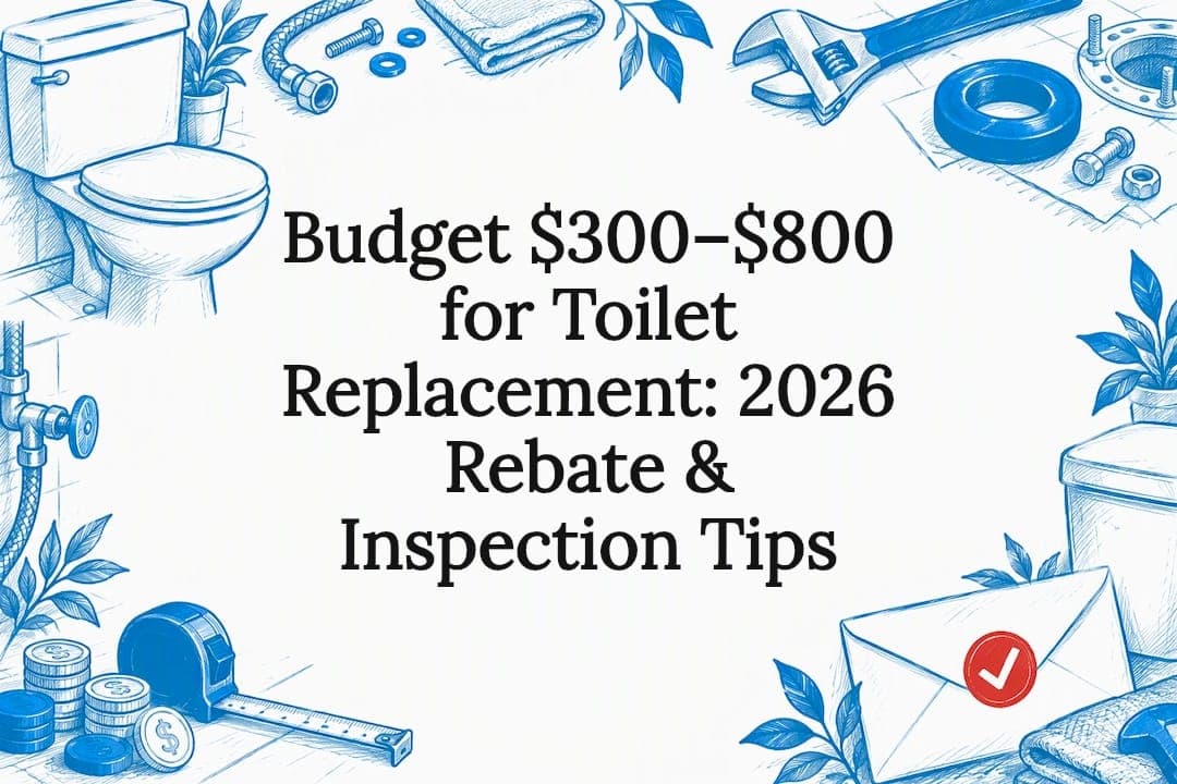 Budget $300–$800 for Toilet Replacement: 2026 Rebate & Inspection Tips