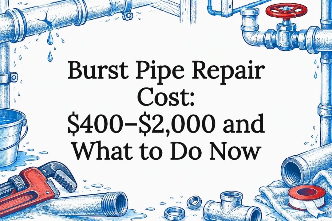 Burst Pipe Repair Cost: $400–$2,000 and What to Do Now