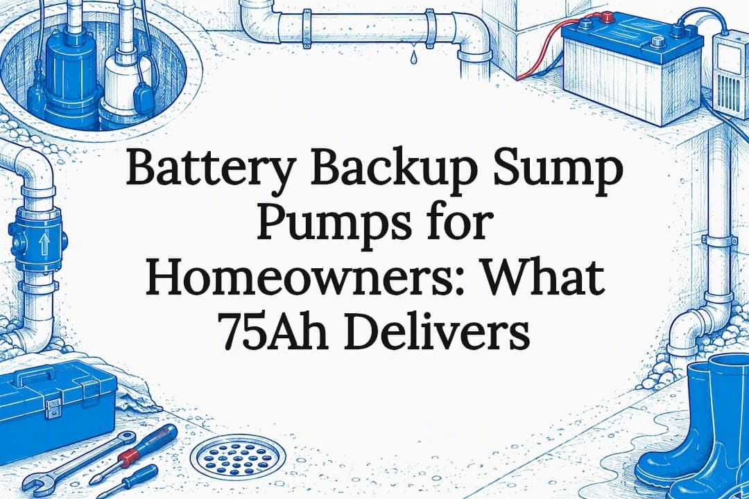 Battery Backup Sump Pumps for Homeowners: What 75Ah Delivers